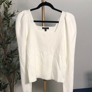 Banana Republic Cream Square Neck Sweater Top (T1)
